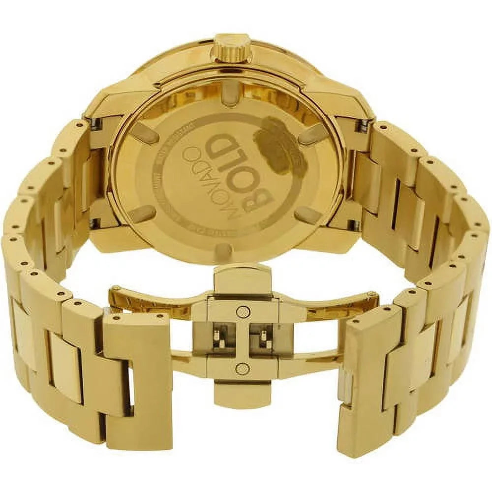 Movado Bold Large Gold Dialed Analog 42.5mm Watch 3600258