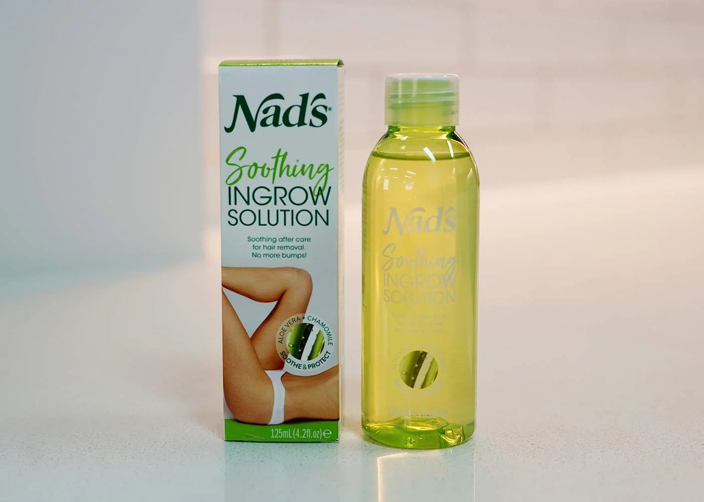 Nad's Ingrown Hair Treatment Solution Serum - Razor Burn & Razor Bumps Treatment For Women & Men Waxing,  Use After Shave, Cream 4.2 oz (125 ml)