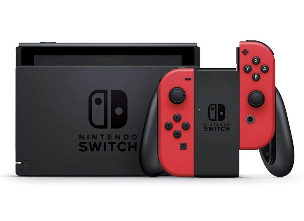 Nintendo Switch Mario 40th Edition - Red Joy-Con - Choose One of Three Download Mario Games + Sonic Superstars + Mario & Rabbids Spark of Hope + 64GB MicroSD Memory card + Switch Carrying Case