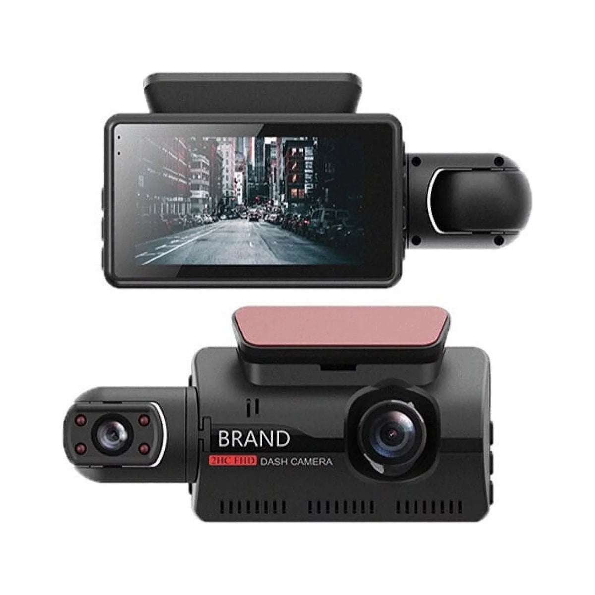 Rearview Mirror Monitor - IPS Screen DVR Rear View Dual Camera Video Recording System in Full HD 1080p with Built-in G-Sensor, Parking Monitor Control, Loop Recording (Black)