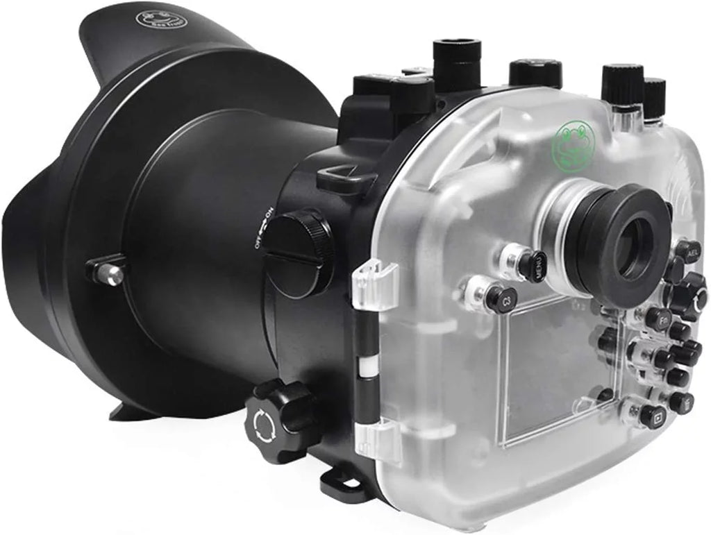 Seafrogs [40M/130FT] Underwater Housing Waterproof Case w/ 6 Inch Dome Port Kit for Sony A7R IV A7R4 ILCE-7R IV Compatible with Sony FE 16-35mm F/4 28-70mm F3.5-5.6, 12-24mm F4 G Lens-Black