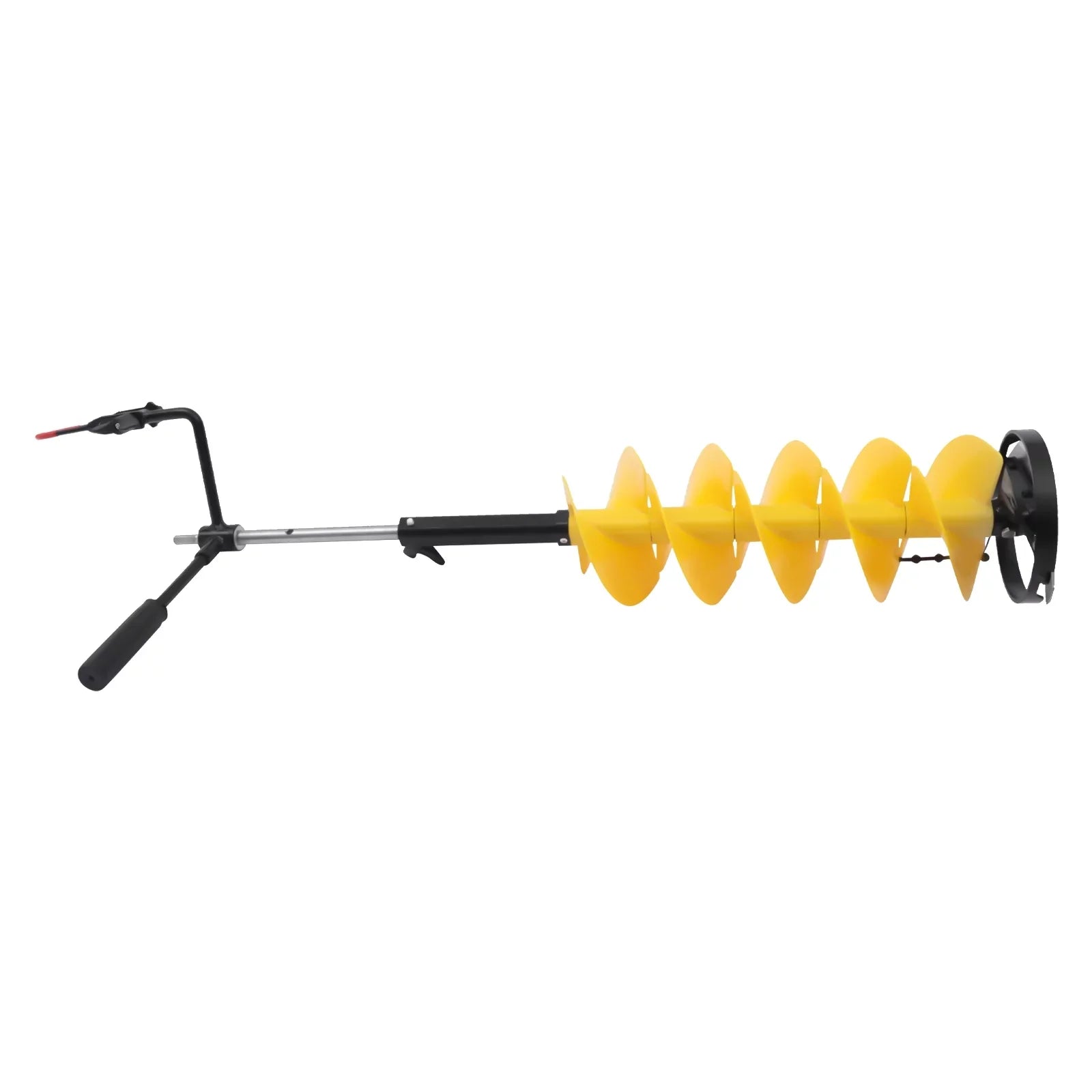 Miumaeov Cordless Nylon Ice Drill Auger 8" Dia. W/ICE Scoop Chipper/Universal Drill Adapter/Ice Fishing Rod Rack and 1 Set Blades