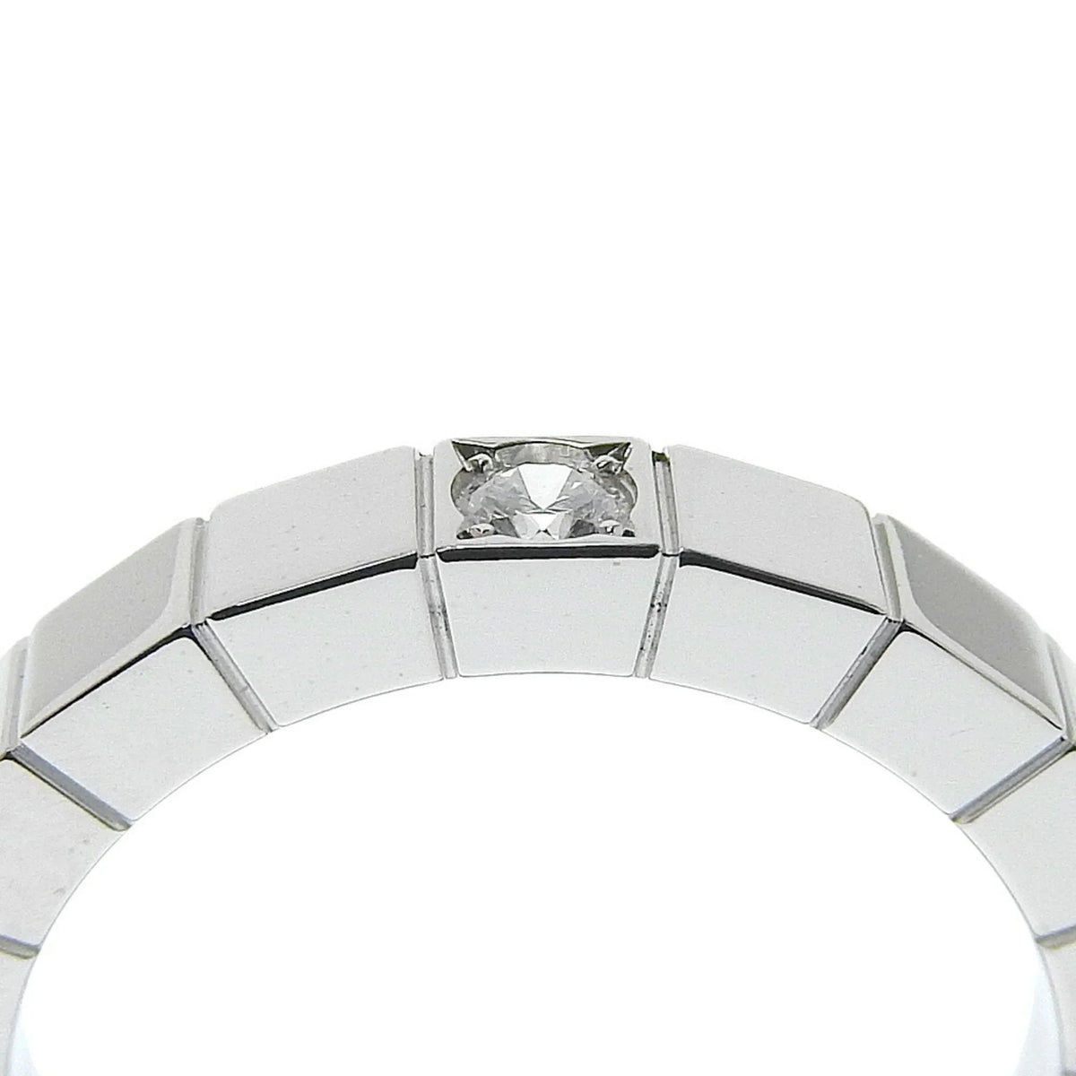 Pre-Owned Cartier CARTIER Lanieres Ring 1P Diamond K18 White Gold x Approx. 5.8g Women's I220823087 (Good)