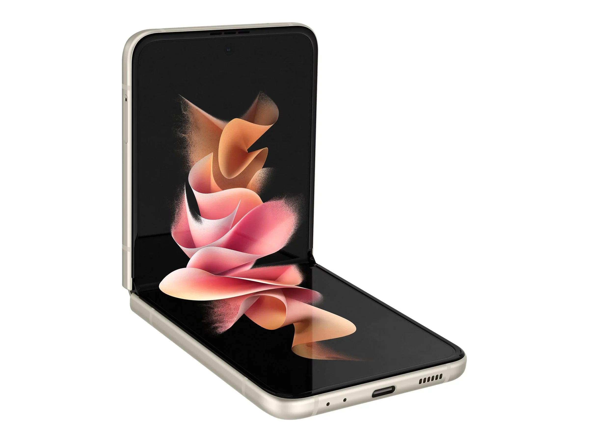 Samsung Galaxy Z Flip3 5G - 5G smartphone - dual-SIM - RAM 8 GB / Internal Memory 128 GB - OLED display - 6.7" - 2640 x 1080 pixels (120 Hz) - 2x rear cameras 12 MP, 12 MP - front camera 10 MP - cream