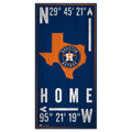 Houston Astros 6'' x 12'' Team Coordinate Sign