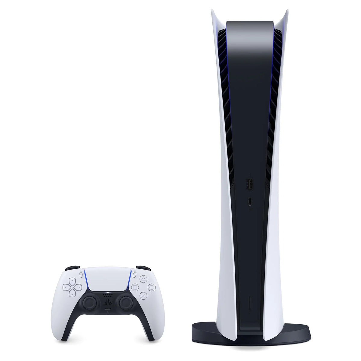 PS5 Sony Playstation 5 Digital Edition Gaming Console + 1 Wireless Controller - 16GB GDDR6, 825GB SSD Storage, WiFi 6, 120Hz 8K Output - Random Color Water Bottle