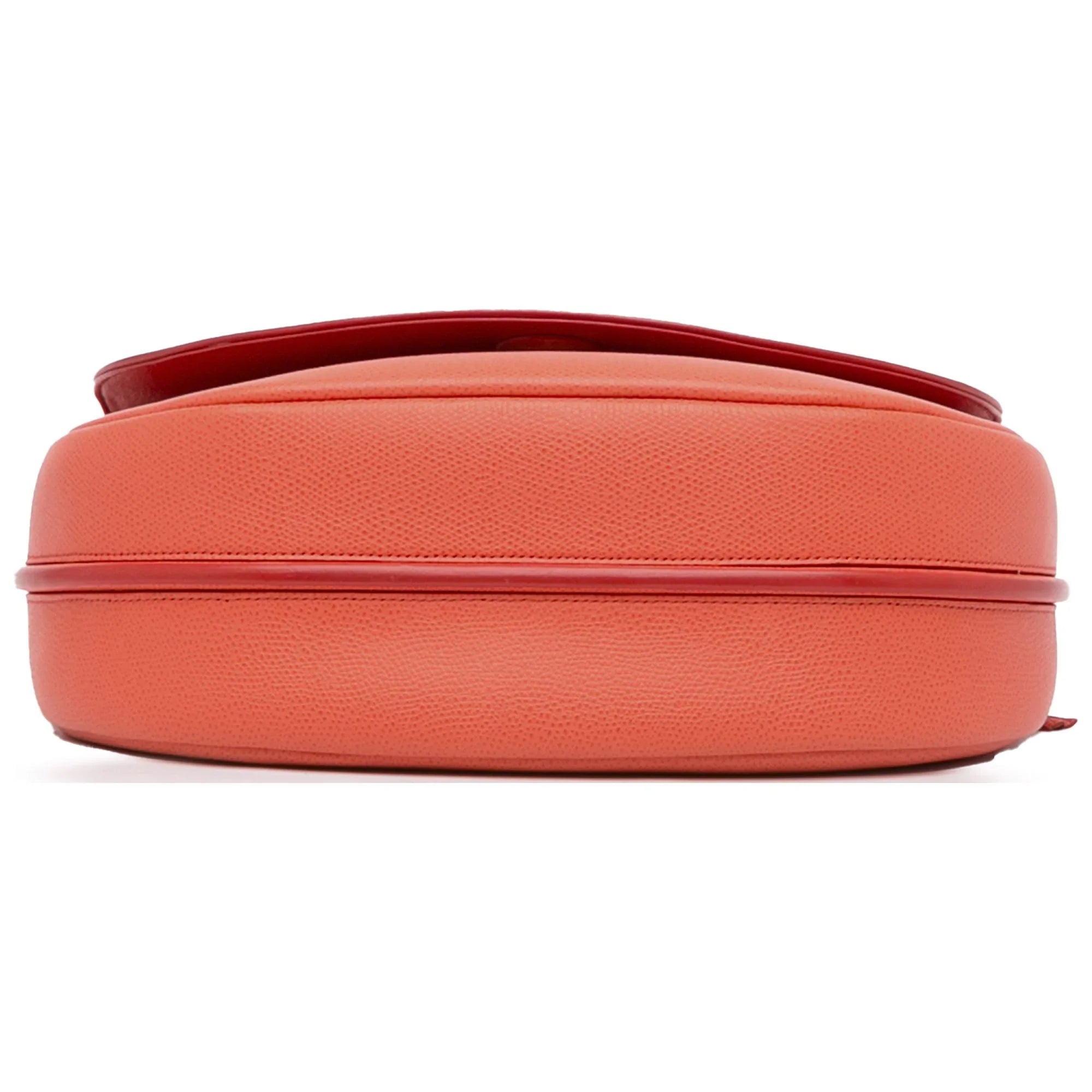 Pre-Owned Authenticated Celine Trotteur Messenger Bag Calf Leather Orange Crossbody Bag Unisex (Good)