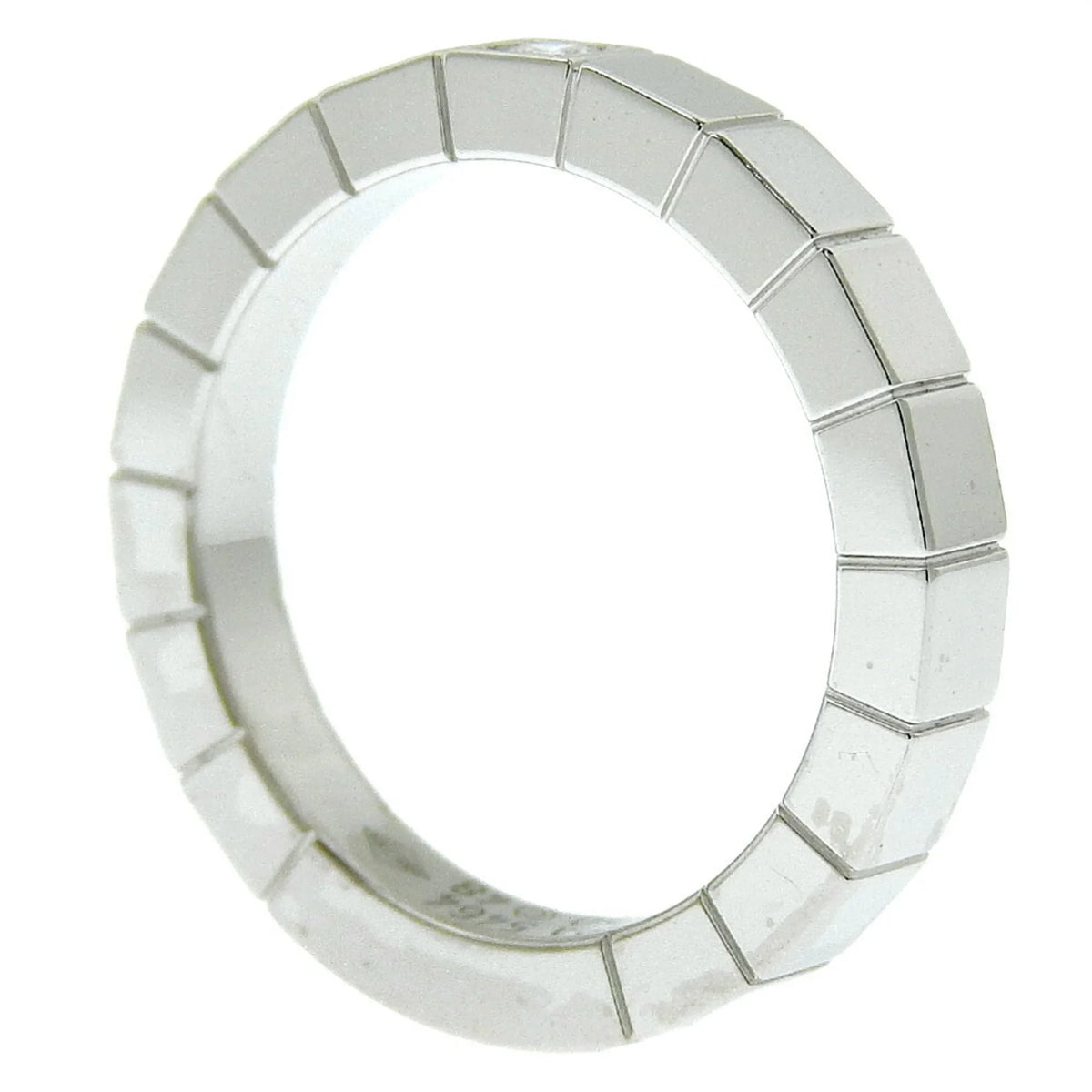 Pre-Owned Cartier CARTIER Lanieres Ring 1P Diamond K18 White Gold x Approx. 5.8g Women's I220823087 (Good)