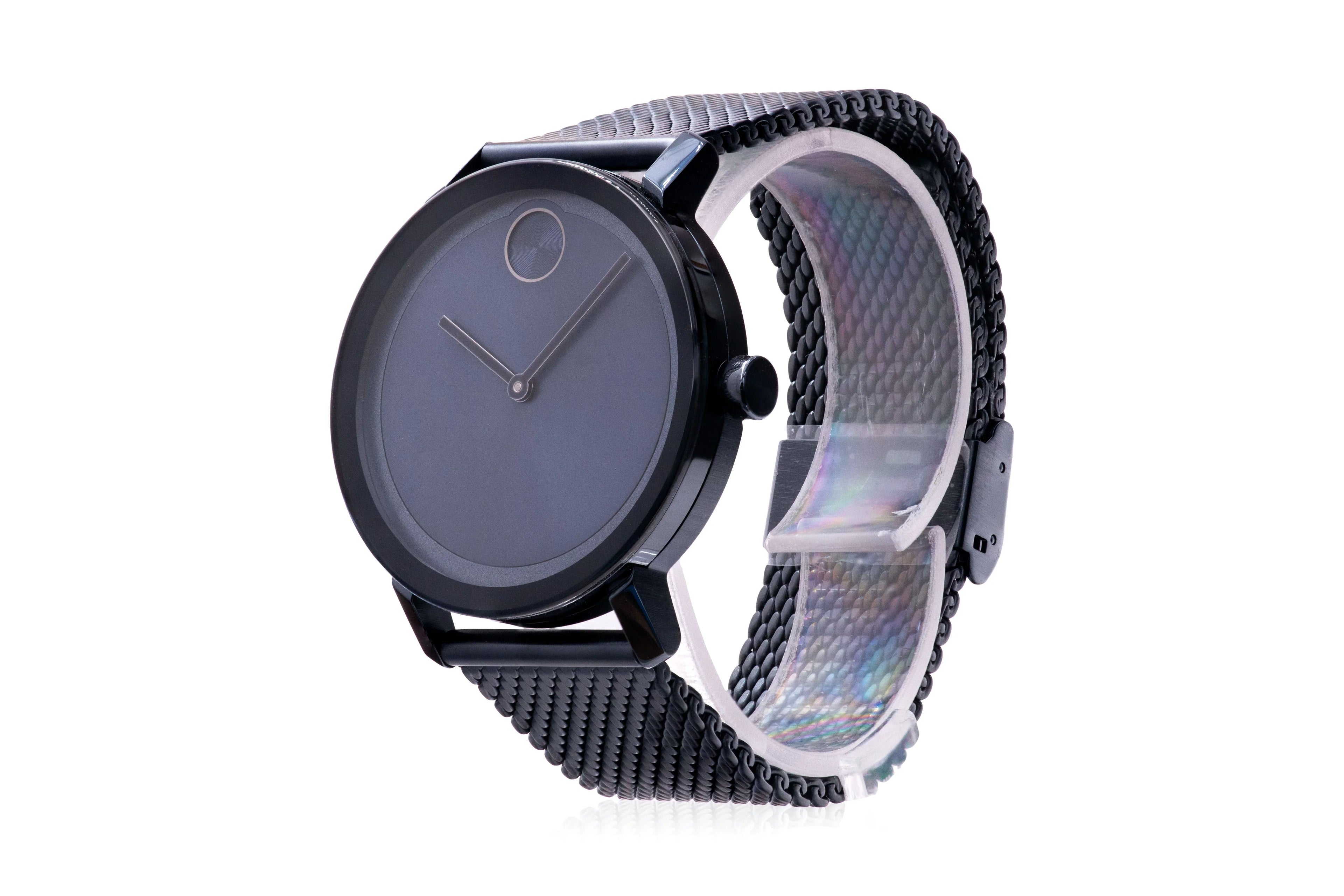 Movado Bold Evolution Blue Ion Mesh Mens Watch 3600793