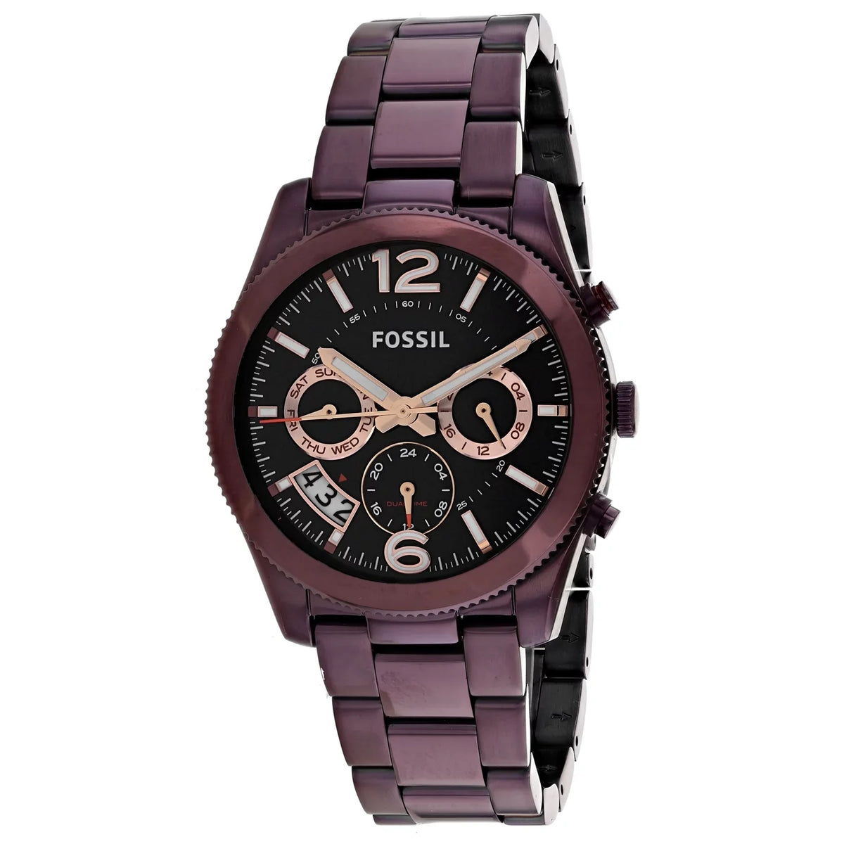 Fossil Women's Perfect Boyfriend ES4110 Brown Stainless-Steel Analog Quartz Dress Watch