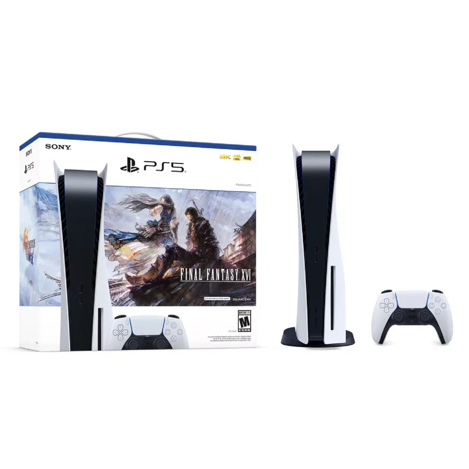 Restored Sony CFI-1115B PlayStation 5 Console Final Fantasy XVI Bundle (Refurbished)