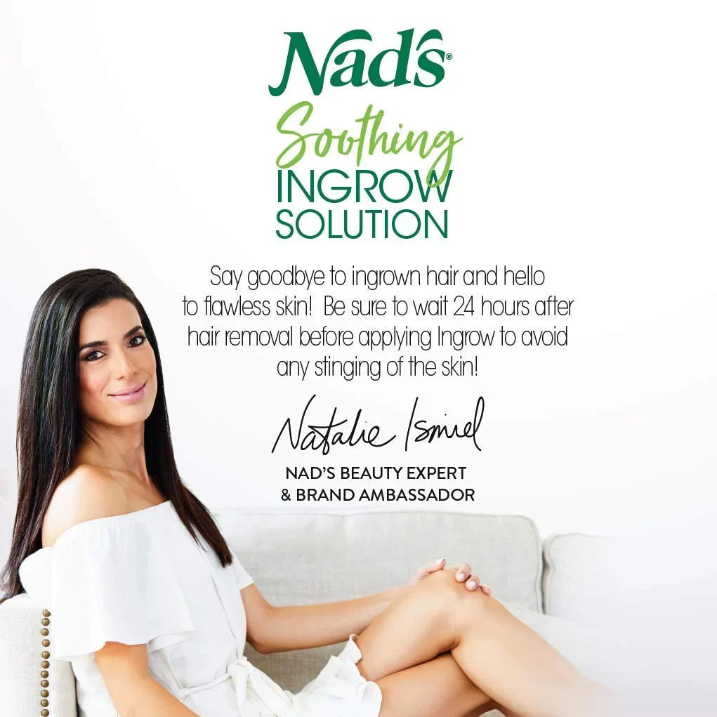 Nad's Ingrown Hair Treatment Solution Serum - Razor Burn & Razor Bumps Treatment For Women & Men Waxing,  Use After Shave, Cream 4.2 oz (125 ml)