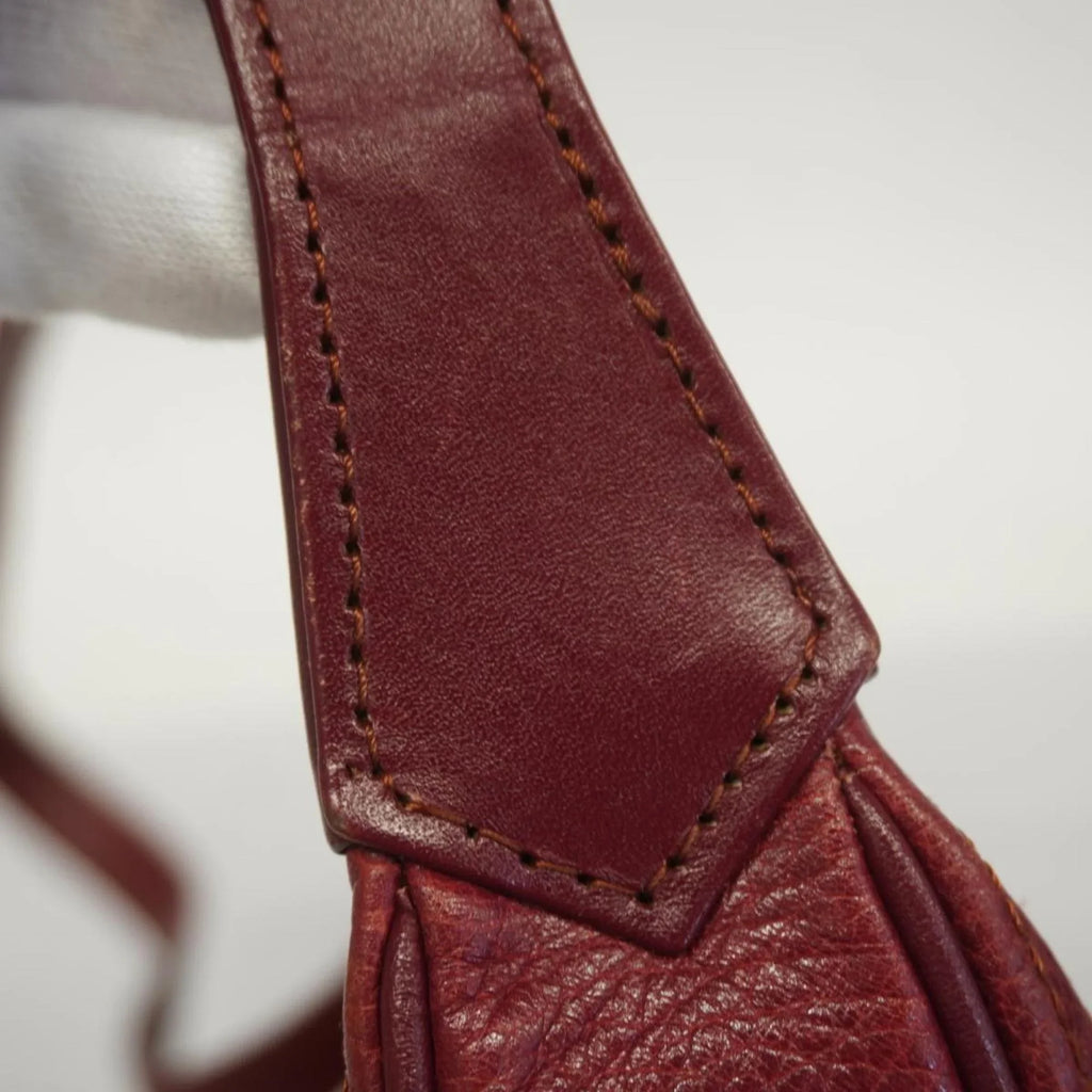Pre-Owned Cartier Shoulder Bag Must Leather Red Ladies (Good)