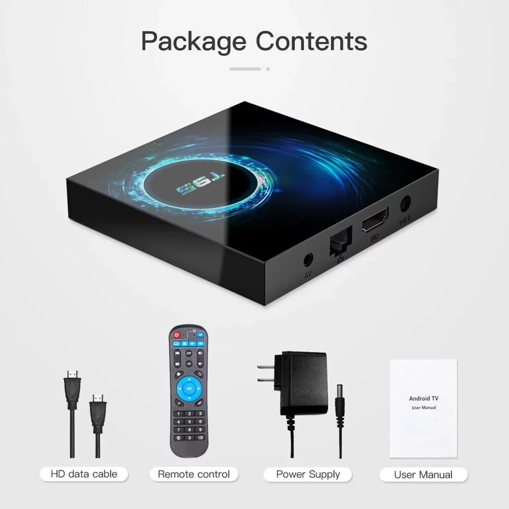 JahyShow T95 Android 10.0 TV Box - Living Room, Smart Quad-Core Media, 4GB+64GB, Streaming Ease