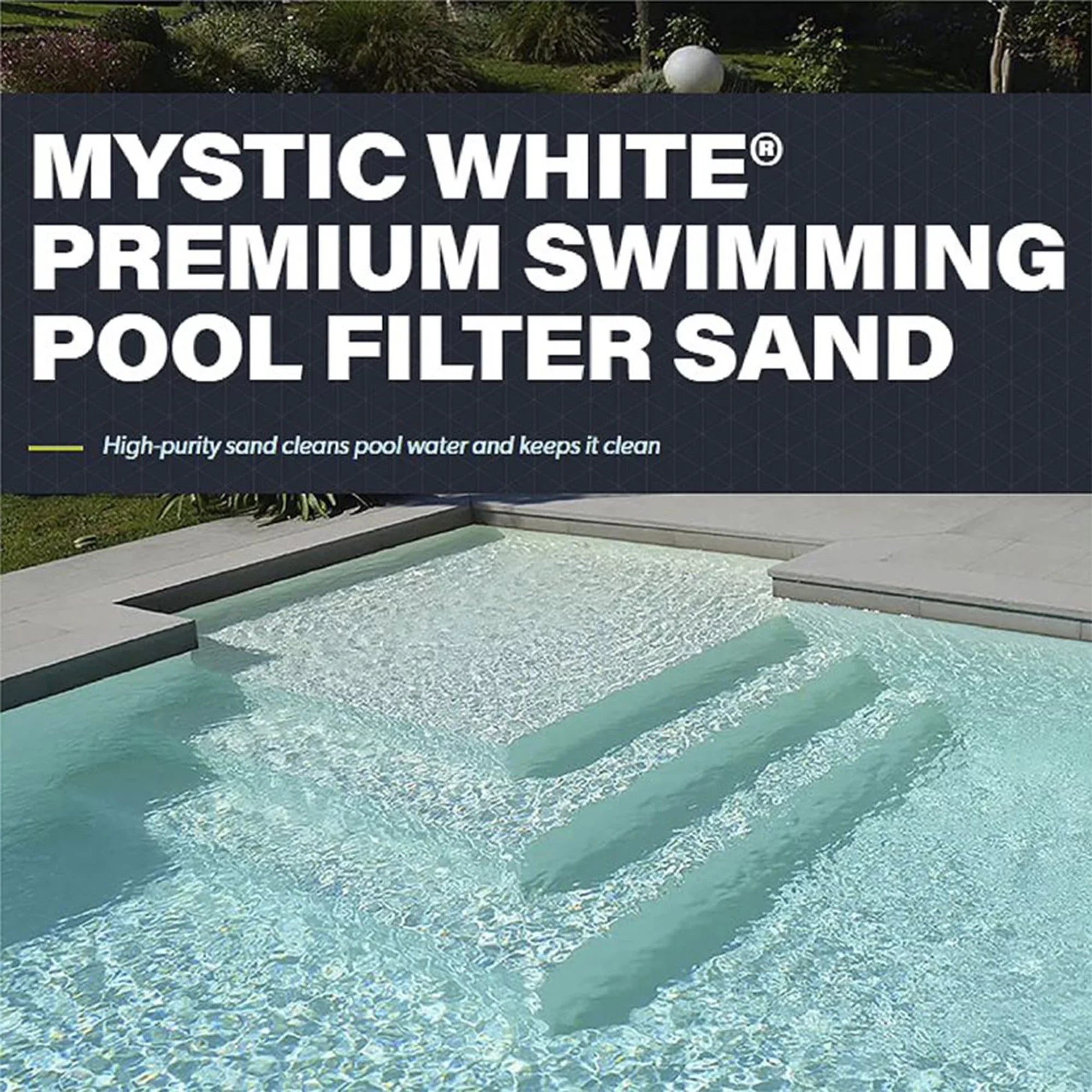 U.S. Silica 50lbs Mystic White II Swimming Pool Filter Sand, White (4 Pack)