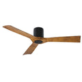 Aviator Indoor and Outdoor 3-Blade Smart Flush Mount Ceiling Fan 54in Matte Black Distressed Koa with Remote Control (Light Kit Sold Separately)