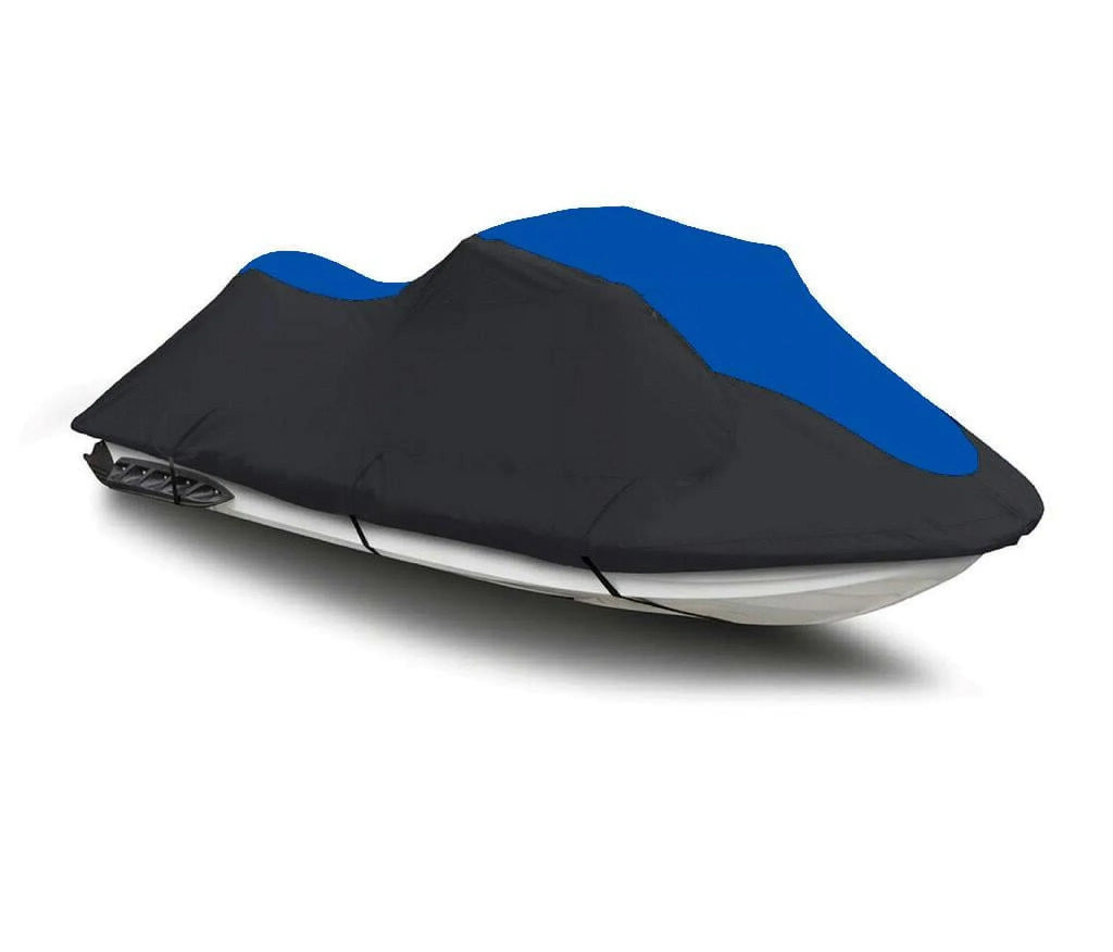 BLACK / BLUE HEAVY-DUTY Cover Compatible for Sea Doo Sea-Doo GTX Wakeboard 2004 Jetski Jet Ski PWC trailerable Cover