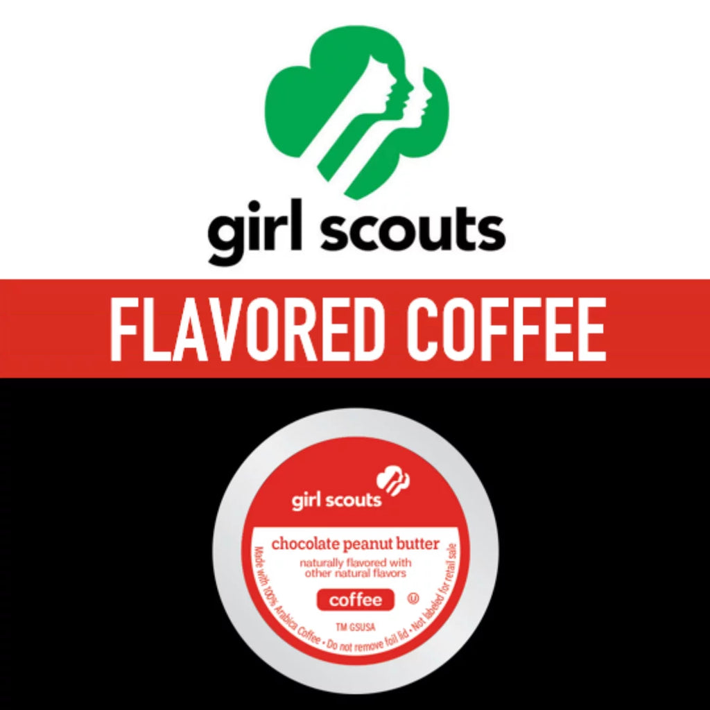 Girl Scouts® Chocolate Peanut Butter Flavored Coffee, Medium Roast, 72 Count (Pack of 4), Single Serve Coffee Pods for Keurig K-Cup Brewers