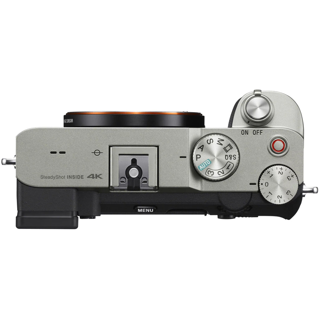 Sony a7C Mirrorless Full Frame Camera Body with Sony FE 24-105mm F4 G OSS Zoom Lens SEL24105G Silver ILCE7C/S Bundle with Deco Gear Photography Backpack Case , Software and Accessories