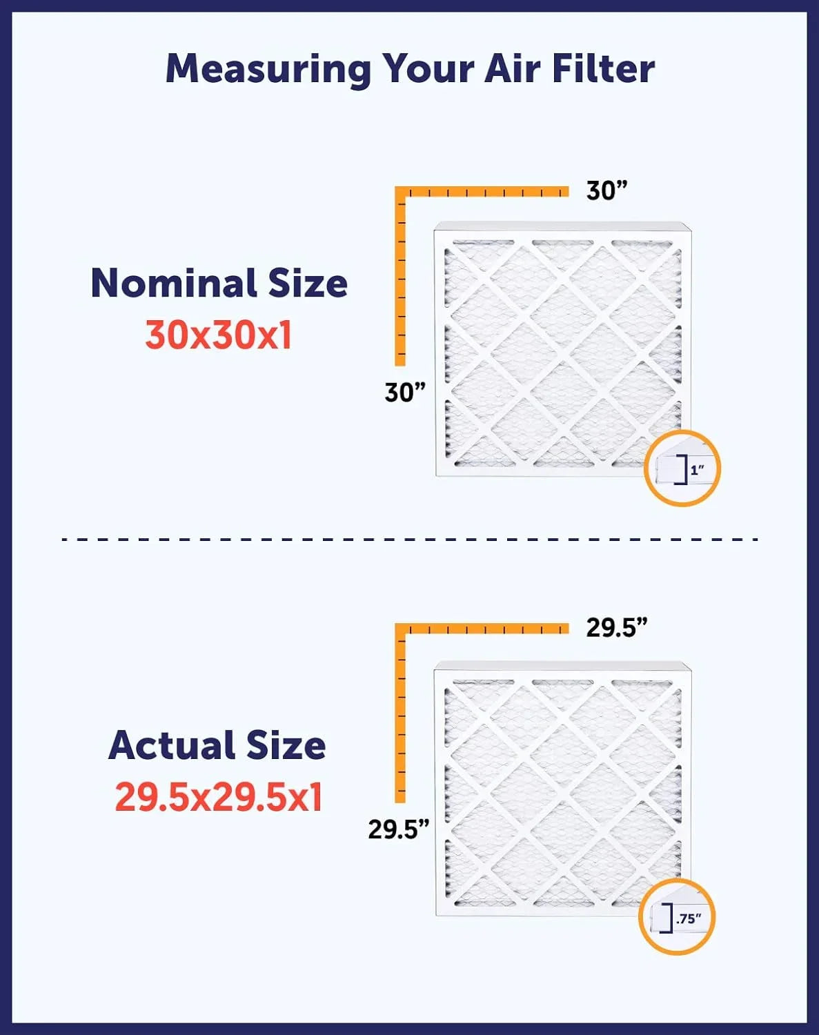 Filter King 26.5x53x1 Air Filter | 4-PACK | MERV 8 HVAC Pleated A/C Furnace Filters | MADE IN USA | Actual Size: 26.5 x 53 x .75"