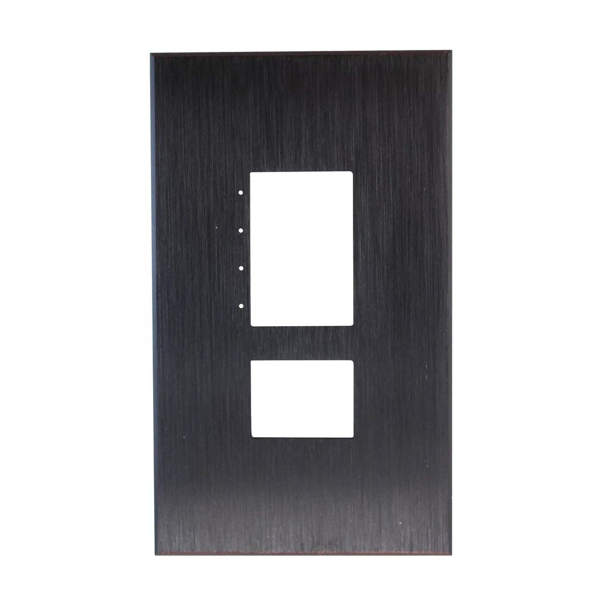 Lutron NT-C11-NFB-BLA Nova T Series Combination Wall Plate, 1 Gang, Anodized Black Metal Finish