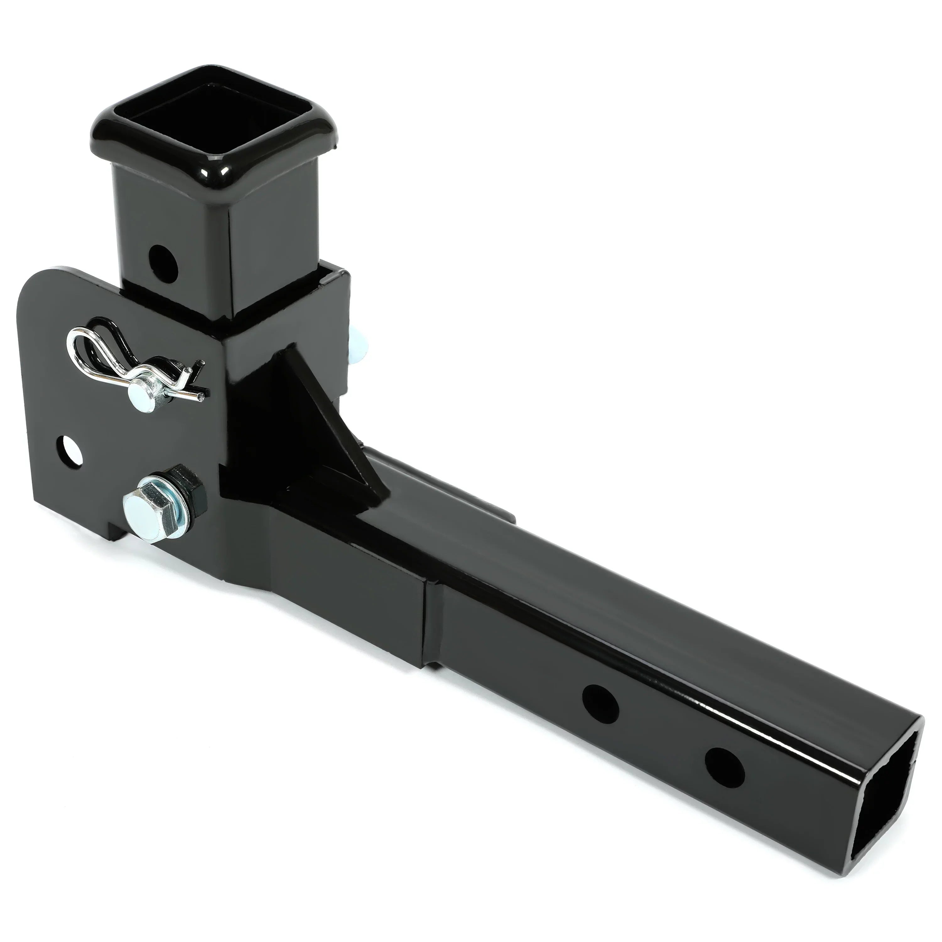 Kojem Folding 2” Trailer Hitch Mount Receiver Up to 500 Pounds Tongue Weight Wheelchair Cargo Carrier Steel Black