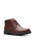 COLLECTION BY CLARKS Mens Brown Padded Removable Insole Water Resistant Morris Peak Round Toe Block Heel Lace-Up Chukka Boots 13 M