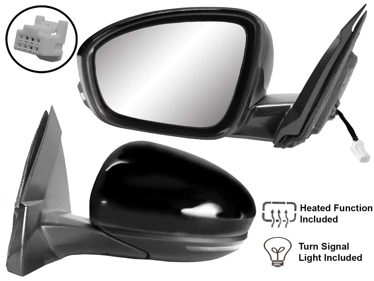 APA Replacement Rear View Mirror for 2019 2020 2021 2022 ALTIMA Power Heated Turn Signal Light No Camera Driver Left Side NI1320312 NI1320313 963026CA0B 963026CA1B