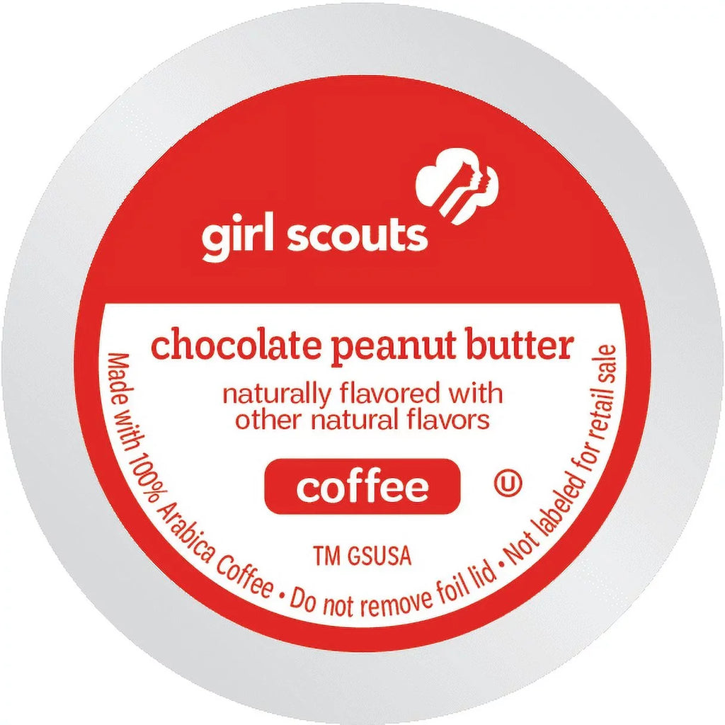 Girl Scouts® Chocolate Peanut Butter Flavored Coffee, Medium Roast, 72 Count (Pack of 4), Single Serve Coffee Pods for Keurig K-Cup Brewers