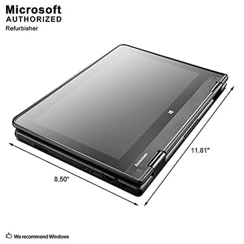 Pre-Owned Lenovo Thinkpad Yoga 11e Laptop 11.6inch Touchscreen Convertible Ultrabook PC, Intel Quad Core Processor, 128GB Solid State Drive, 4GB DDR3 RAM, HD Webcam, LED, HDMI, Bluetooth, Windows 10 (Fair)