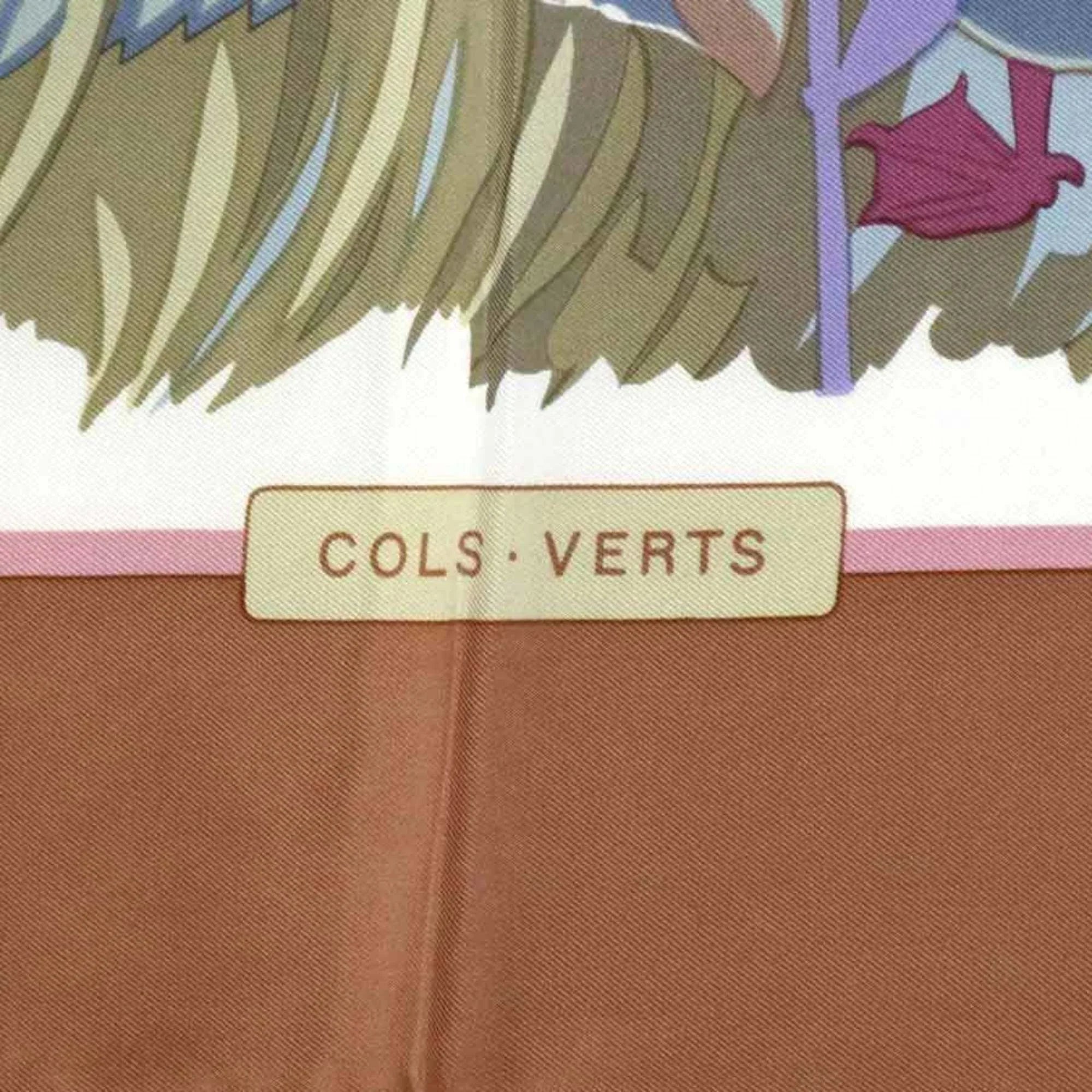 Pre-Owned HERMES Scarf Carre90 Silk Pink/Multicolor Women's (Good)