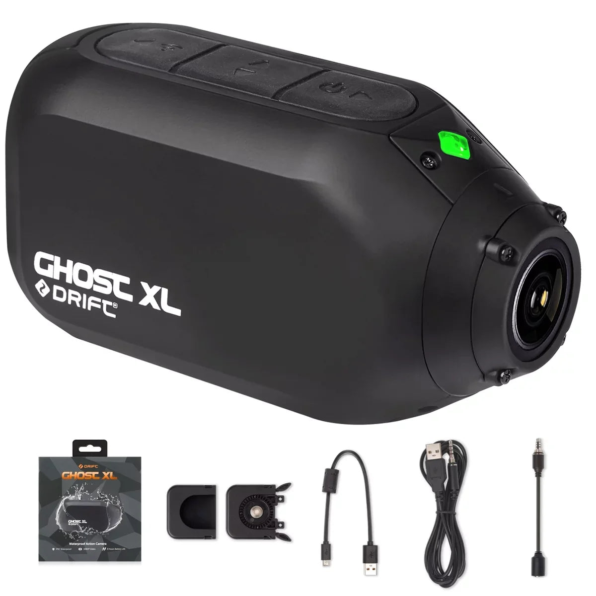Drift Ghost XL Sports Camera, 9 Hour Battery Life Waterproof Camera Support External Mic