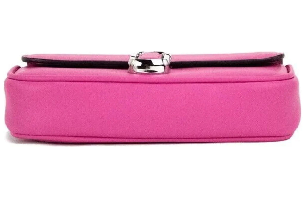 Marc Jacobs The J Marc Mini Shoulder Bag Magenta Smooth Leather Convertible Bag
