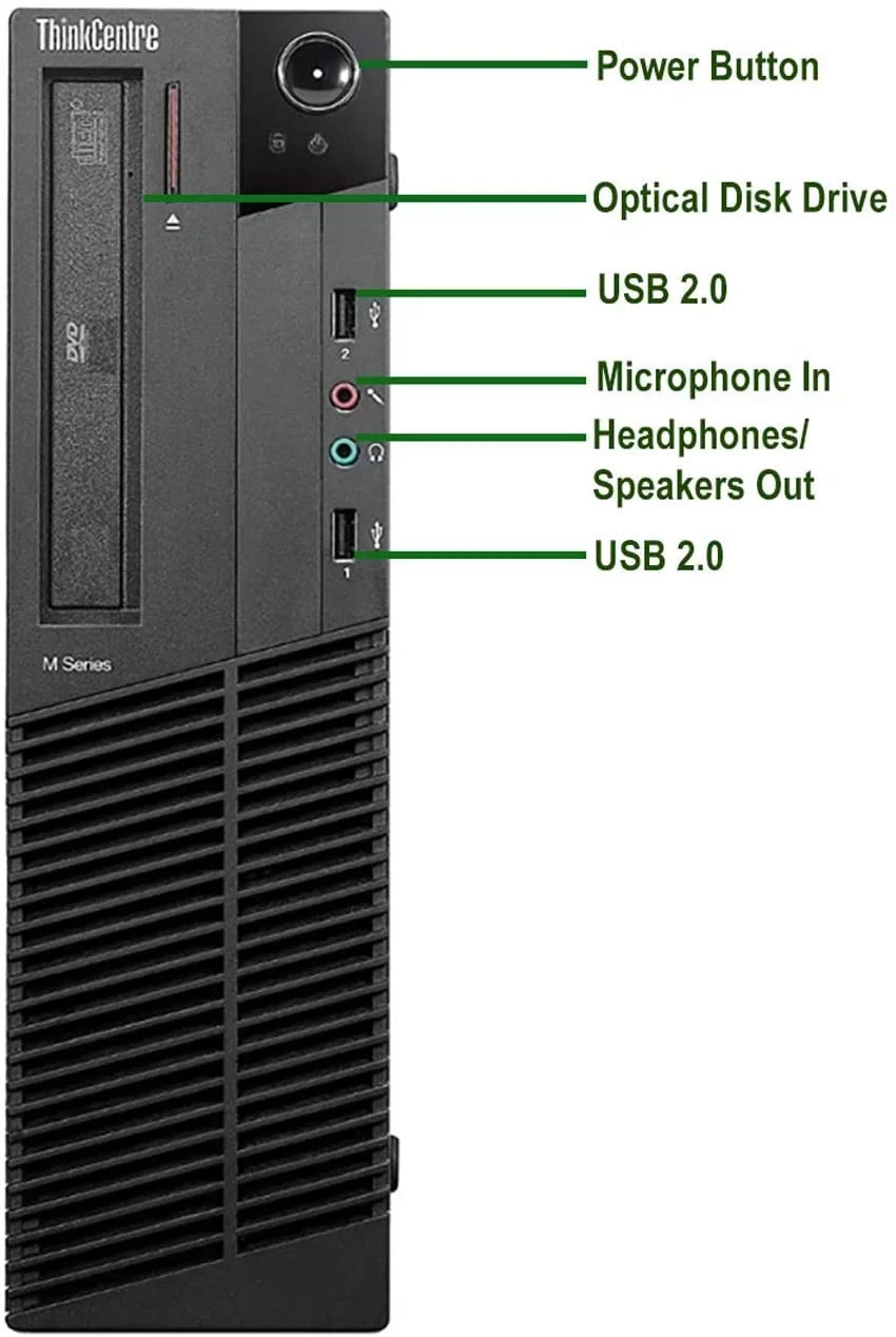 Restored Lenovo Small Form Computer Desktop PC, Intel Core i5 3.10 GHz, 16GB Ram, 120GB SSD, 1TB Hard Drive, BTO Wifi (Refurbished)