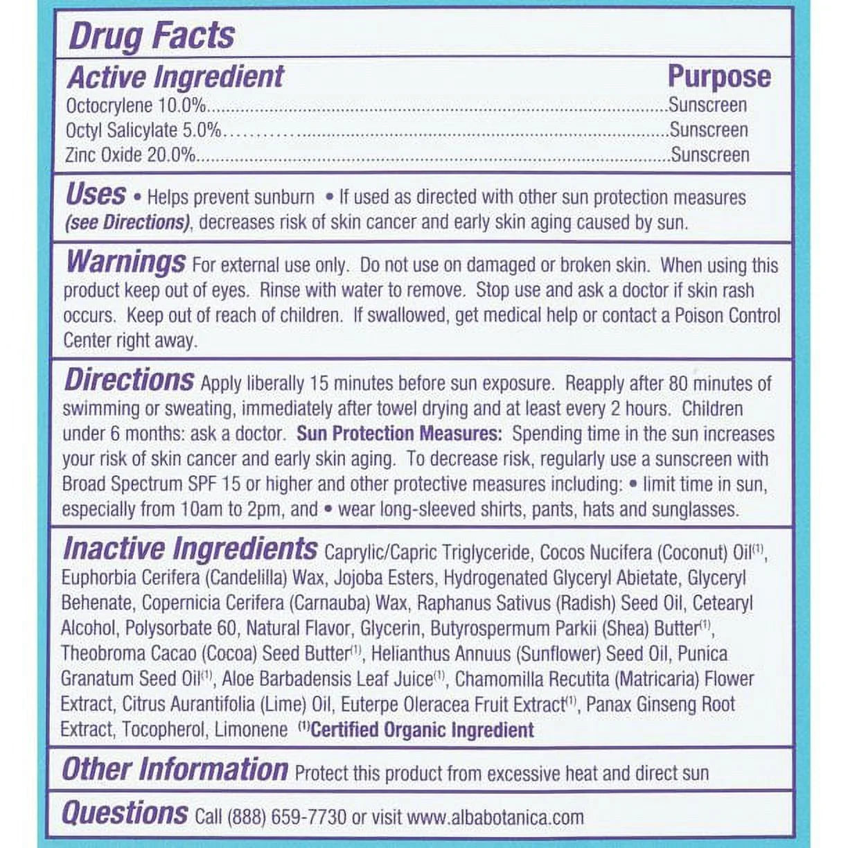Alba Botanica Fast Fix Sun Stick SPF30 0.5 oz Pack of 2
