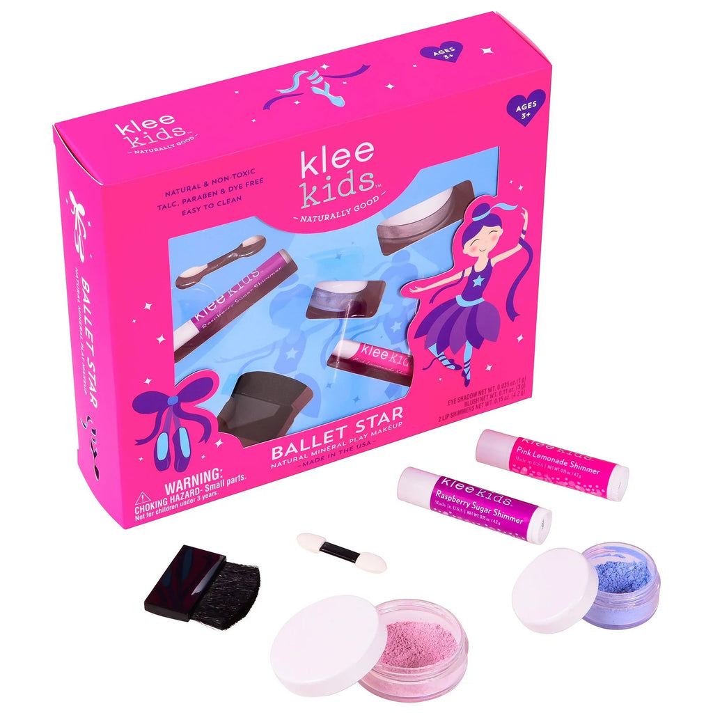 Luna Star Naturals Klee Kids Natural Mineral Makeup 4 Piece Kit, Ballet Star