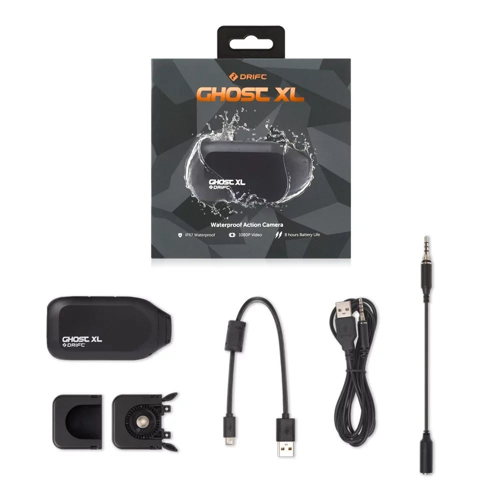 Drift Ghost XL Sports Camera, 9 Hour Battery Life Waterproof Camera Support External Mic