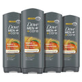 Dove Men + Care Body Wash Rejuvenating Mango + Cedarwood 4 Count For Men With 24-Hour Nourishing Micromoisture Technology 18 Oz