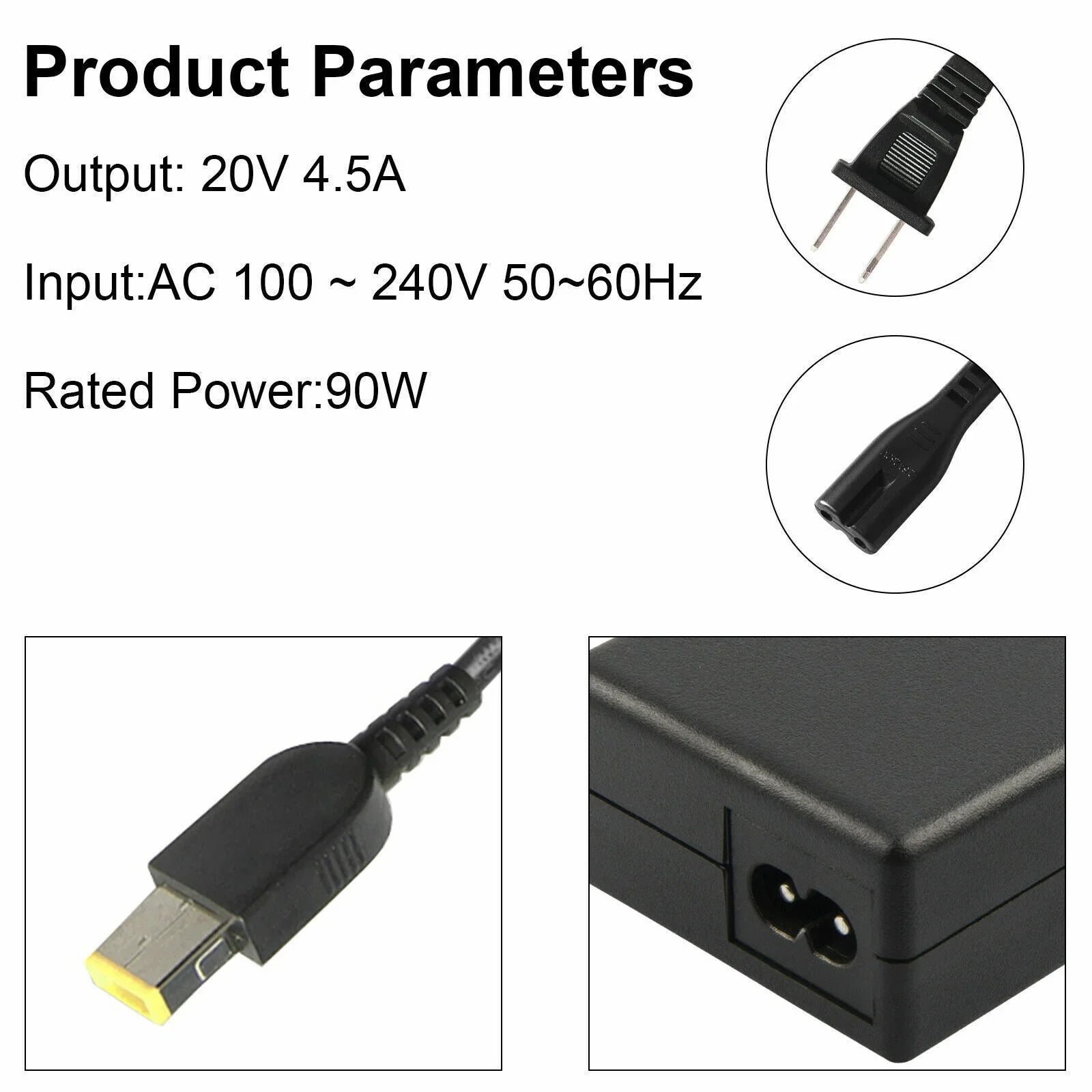 50PCS of 20V 4.5A 90W AC Adapter Charger For Lenovo Thinkpad 0B46994 Power Supply