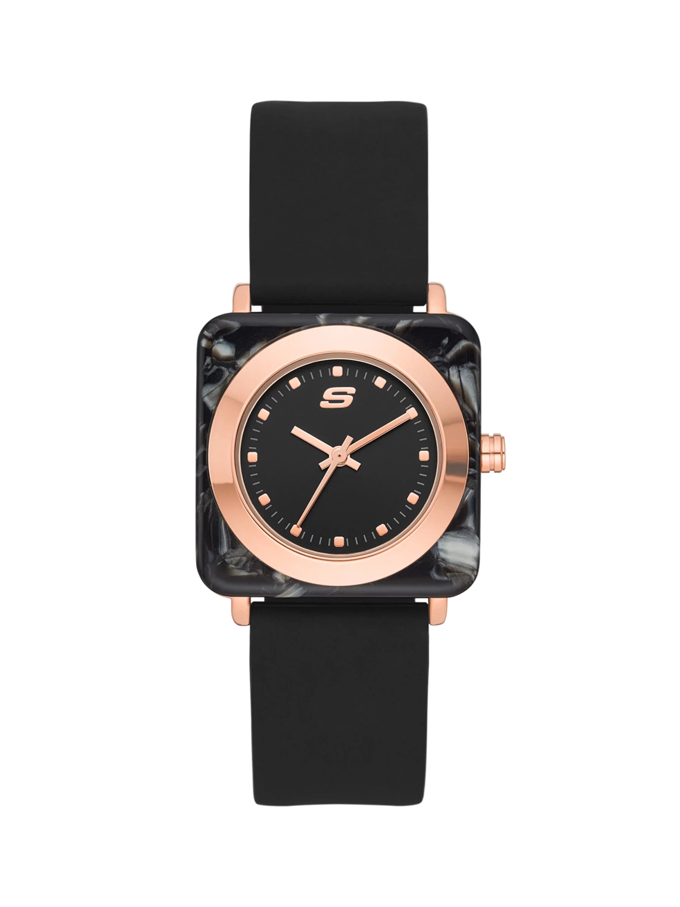 Skechers Calabar Women's Square Three-Hand Silicone Watch