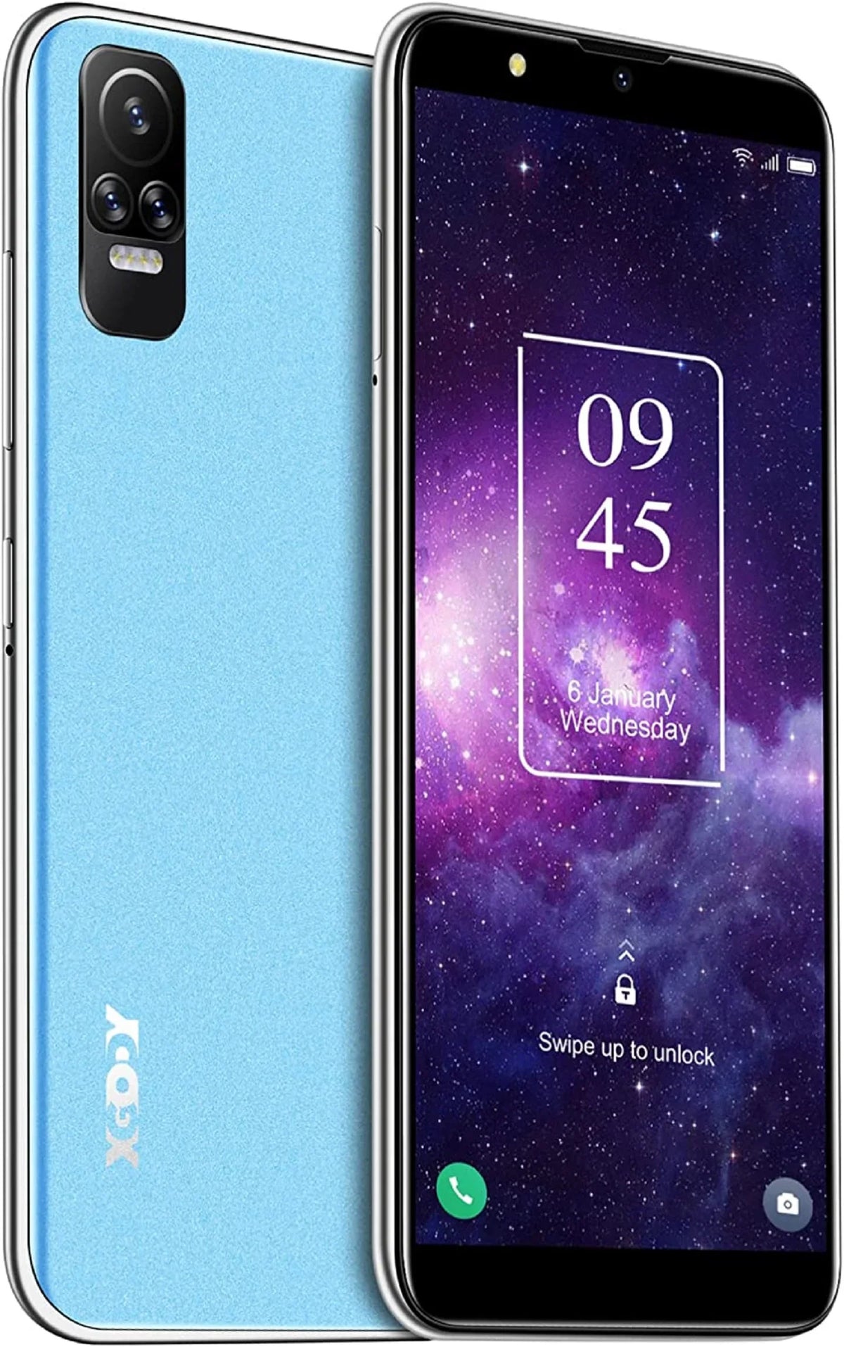 Refurbished Xgody XGODY-V40 Cell Phones V40 6.1 Inch 4G Smartphones Android 10.0 OS Face ing Blue 2 GB 5 (MP) Megapixels