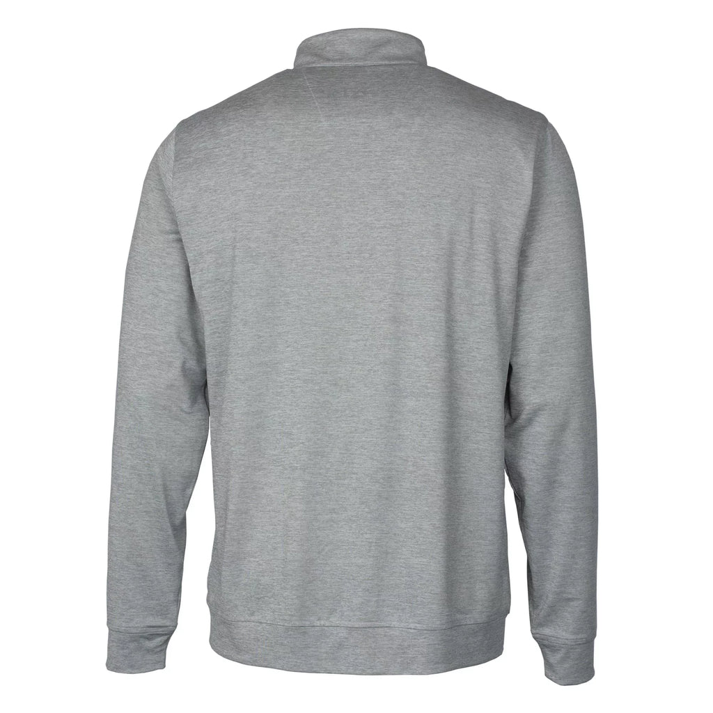 Men's Cutter & Buck  Gray Iowa Cubs Big & Tall Stealth Heathered Quarter-Zip Pullover Top