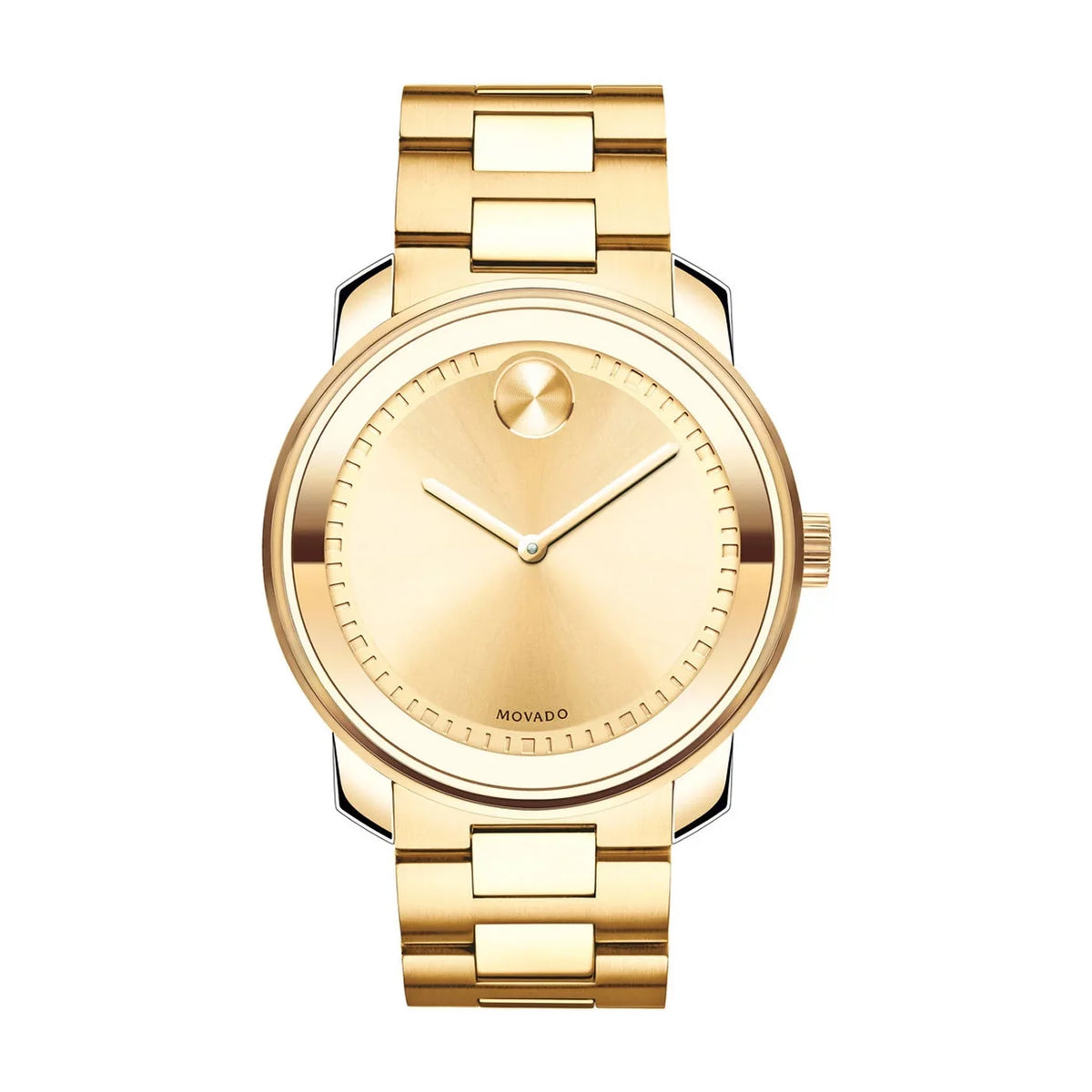 Movado Bold Large Gold Dialed Analog 42.5mm Watch 3600258