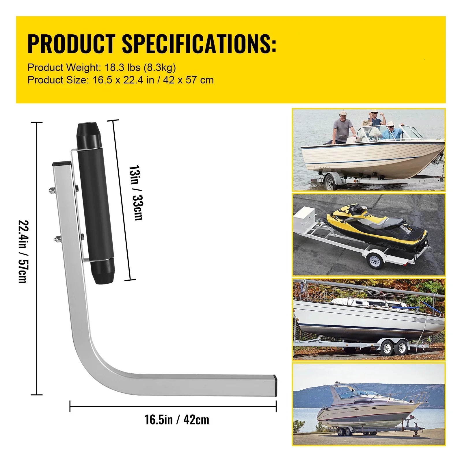 BENTISM Boat Trailer Guide-on 22" Trailer Guide on for Ski Boat Sailboat 2PCS