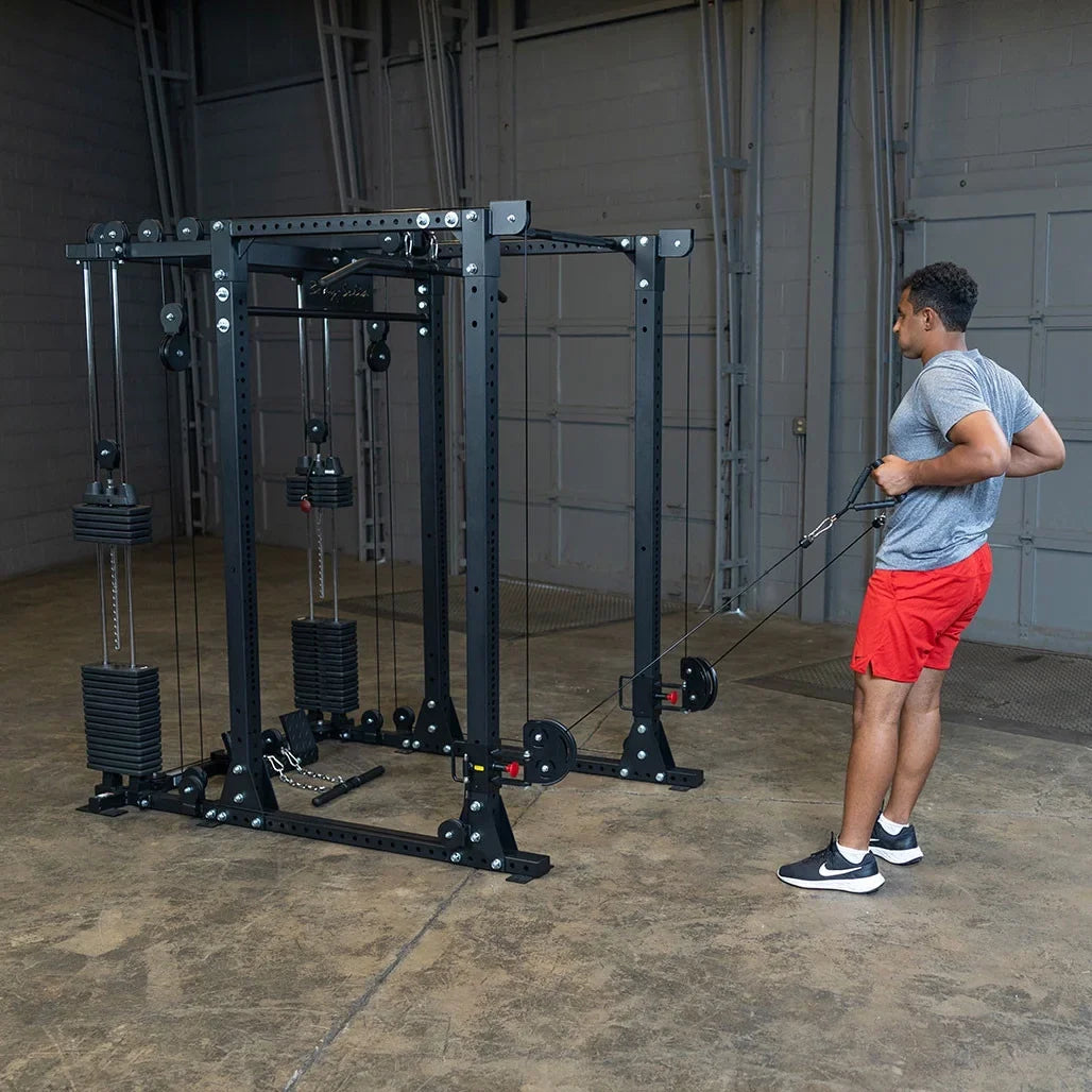 Body-Solid Functional Trainer Attachment with Weight Stacks