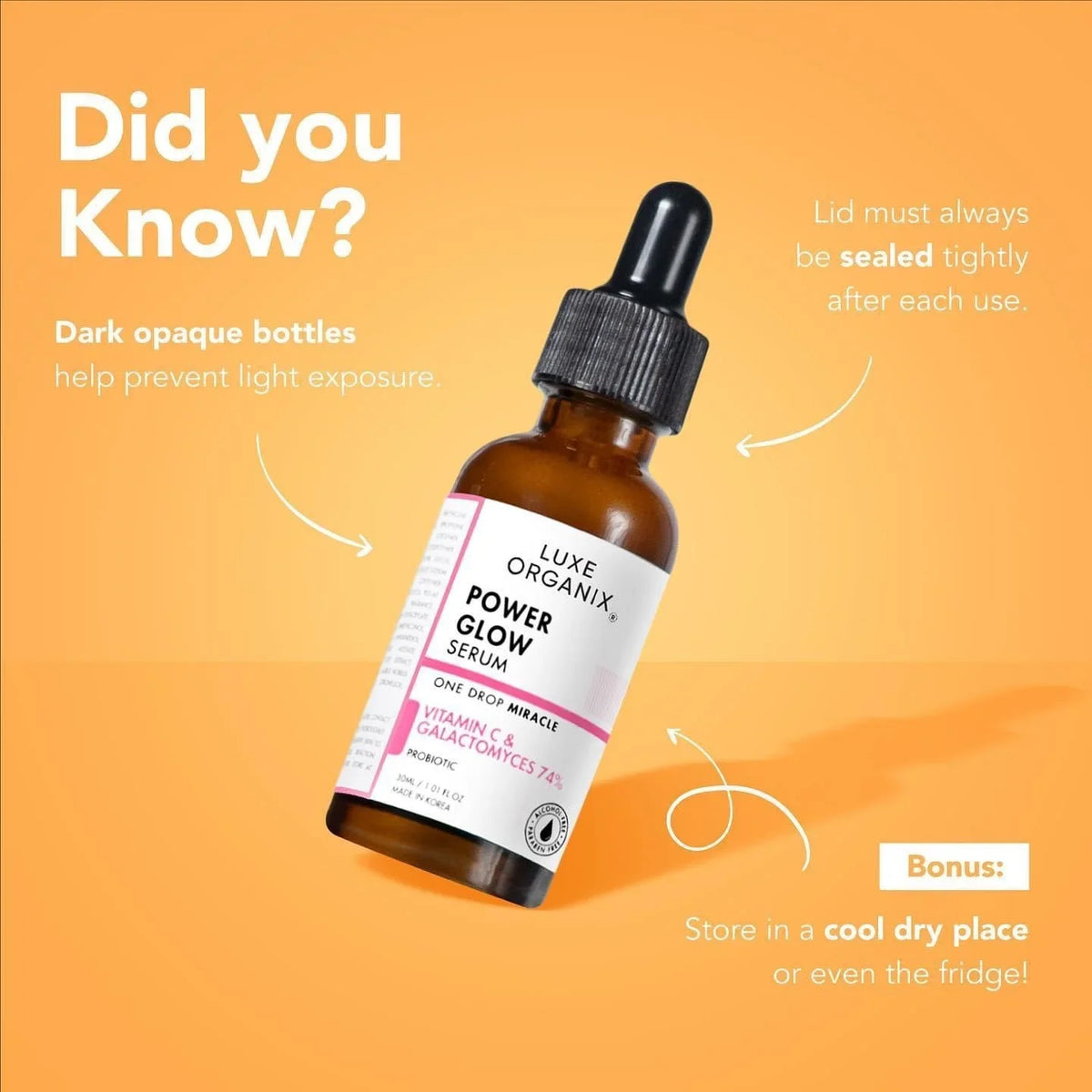 LUXE ORGANIX  POWER GLOW SERUM 30ML
