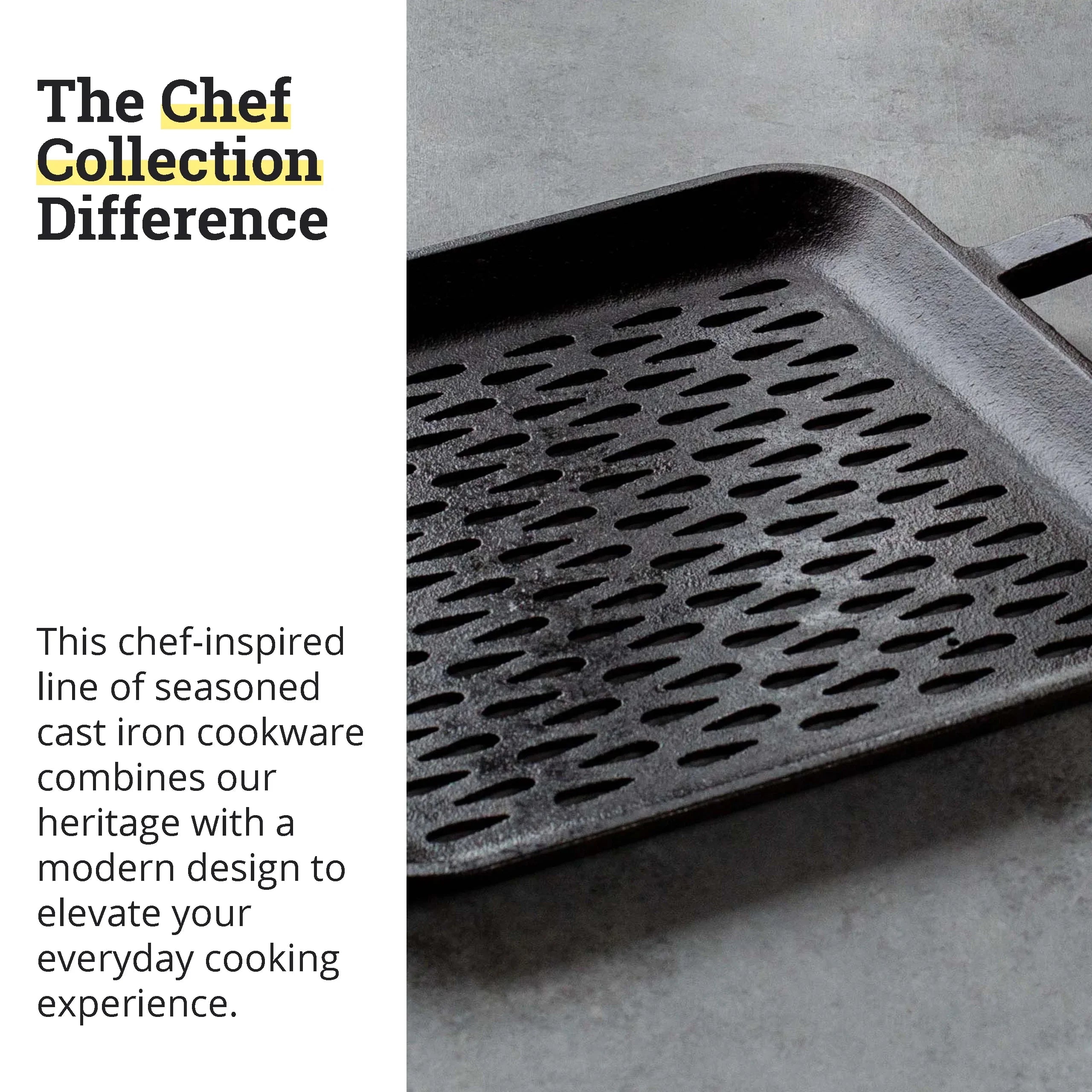 Lodge LC11SGT 11 inch Cast Iron Square Grill Topper