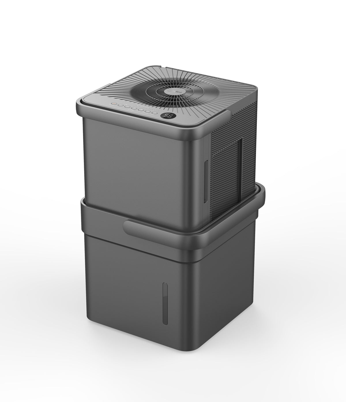 Midea 35-Pint Compact Cube Smart Dehumidifier, up to 3500 Sq. Ft., Gray