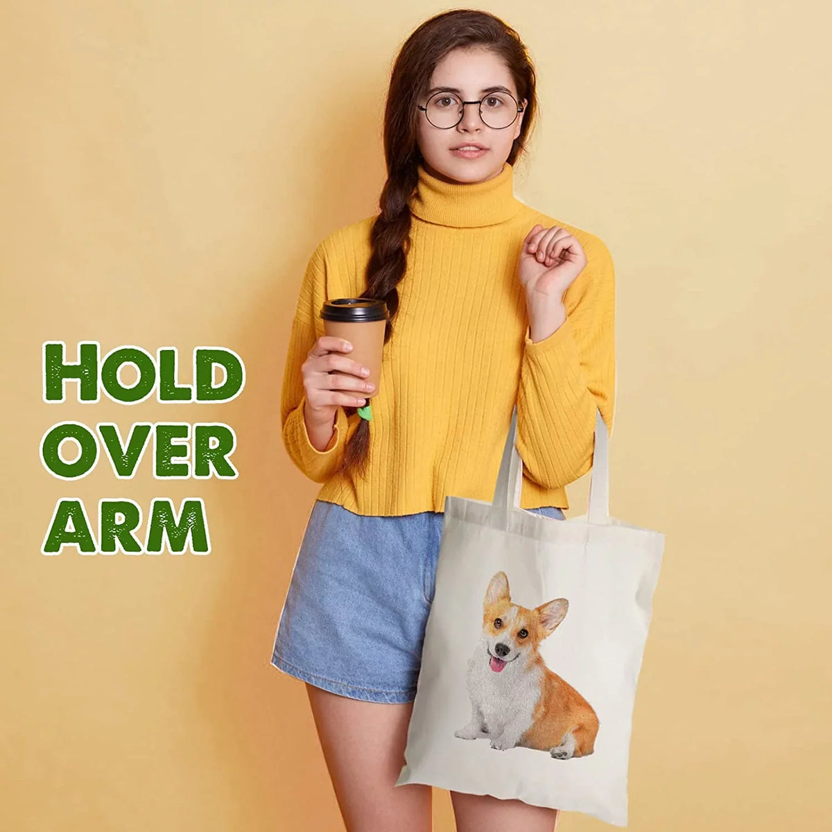 36 Pack 13 x 15 Inch Cotton Canvas Tote Bag Bulk with Handles Blank Shopping Bag for Crafts Lightweight Reusable Grocery Cloth Bag for DIY Advertising Activity Christmas Gift Women