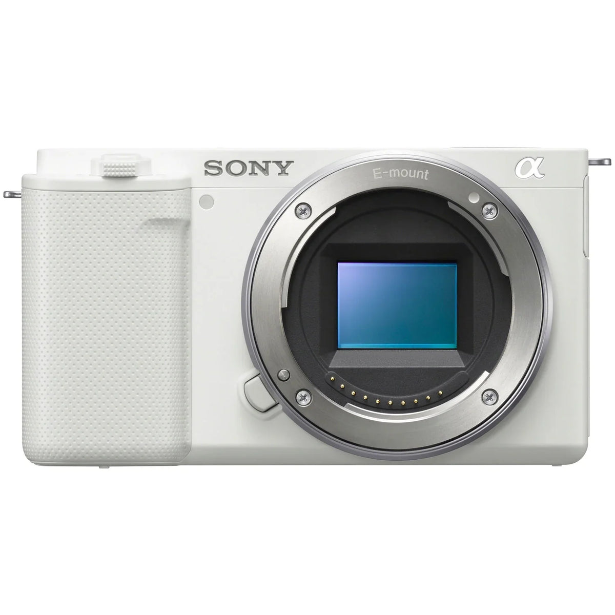 Sony ZV-E10 Mirrorless Alpha APS-C Interchangeable Lens Vlog Camera (Body, White) ILCZV-E10/W Bundle with Deco Gear Photography Case + Extra Battery + Photo Video Software & Accessories Kit